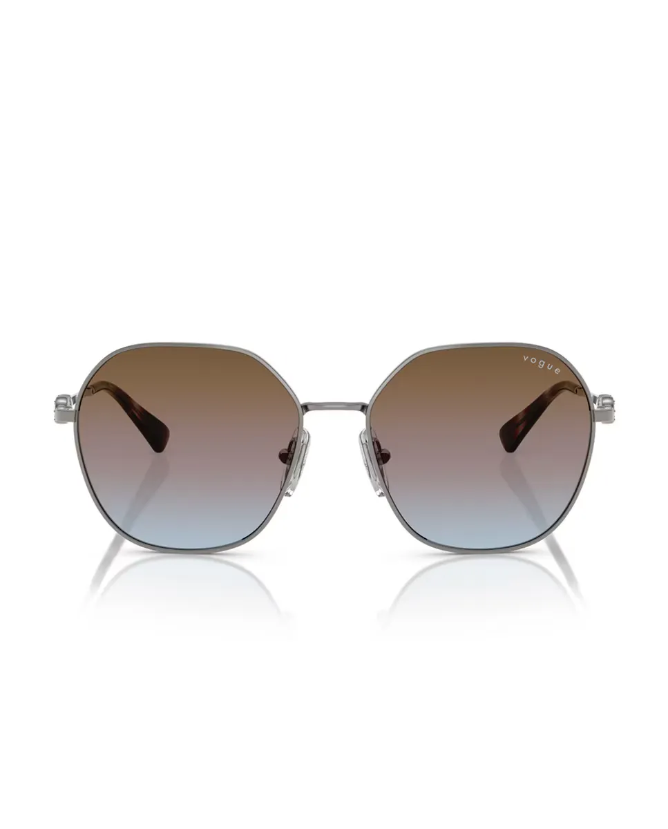Женские геометрические солнцезащитные очки металлик с градиентными линзами серого цвета Vogue, золотой
Женские геометрические солнцезащитные очки металлик с градиентными линзами серого цвета Vogue, золотой