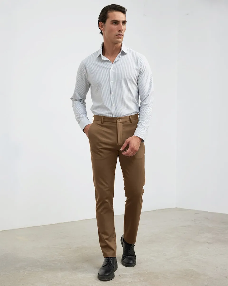 Мужские брюки зауженного кроя коричневого цвета Sepiia
Мужские брюки зауженного кроя коричневого цвета Sepiia