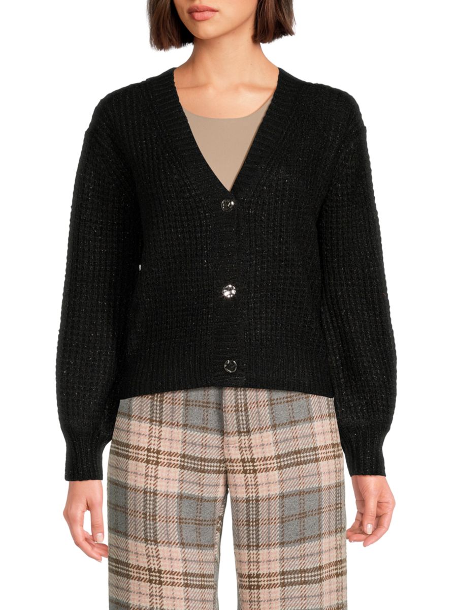 Укороченный кардиган вафельной вязки Joe's Jeans, цвет Black Lure
Укороченный кардиган вафельной вязки Joe's Jeans, цвет Black Lure