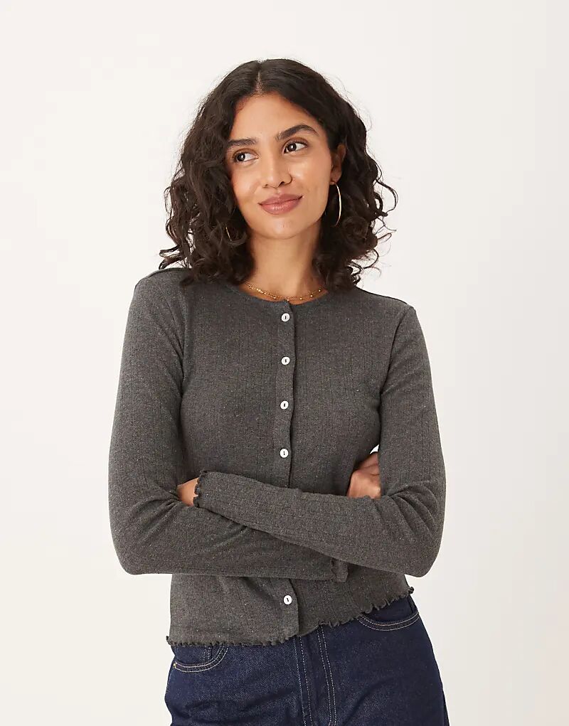 Кардиган JDY с ажурной отделкой темно-серого цвета
Кардиган JDY с ажурной отделкой темно-серого цвета