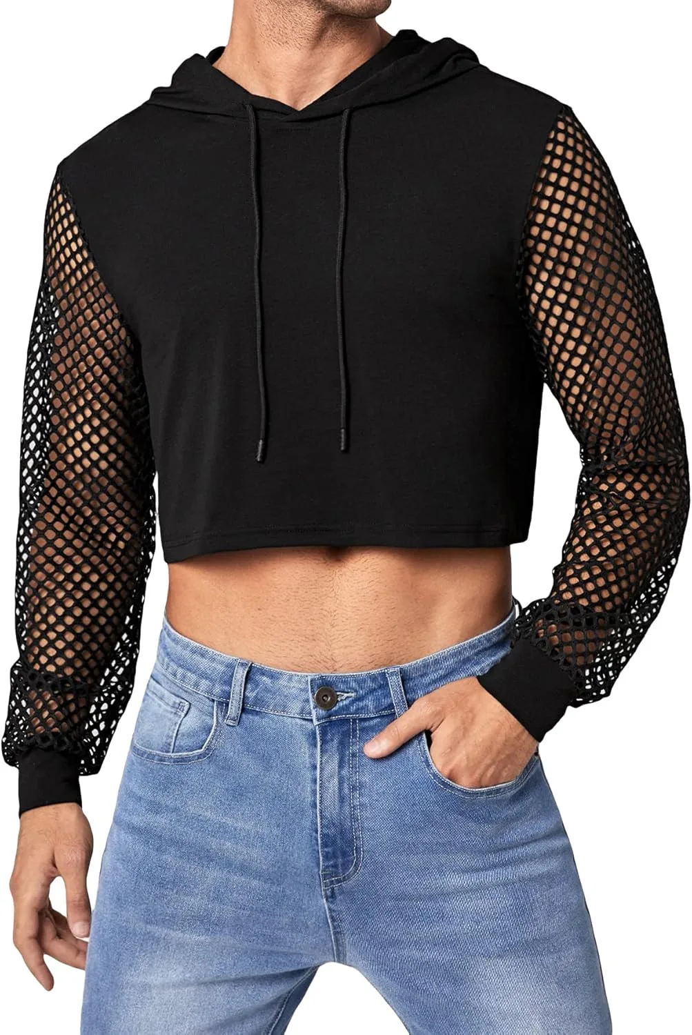 Мужская худи с капюшоном Fishnet Mesh на шнурке WDIRARA
Мужская худи с капюшоном Fishnet Mesh на шнурке WDIRARA