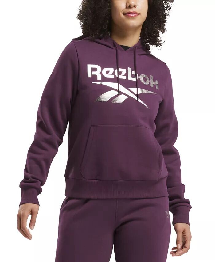 Женская флисовая толстовка с капюшоном и металлическим логотипом Reebok, фиолетовый
Женская флисовая толстовка с капюшоном и металлическим логотипом Reebok, фиолетовый