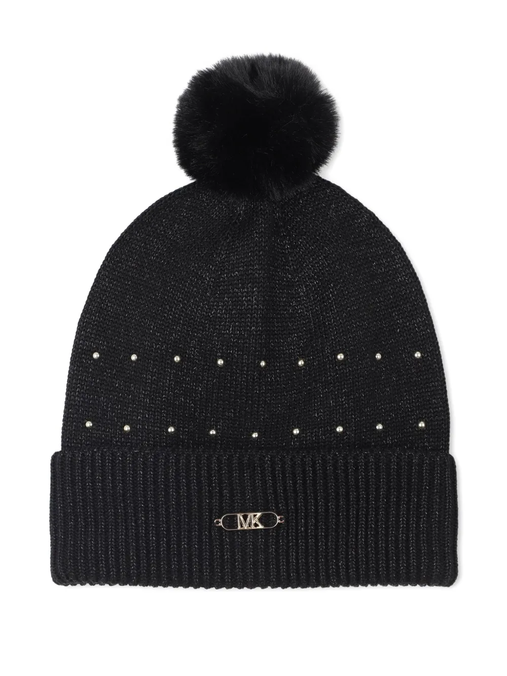 Шапка бини с помпоном Michael Kors Kids, черный 
Шапка бини с помпоном Michael Kors Kids, черный
