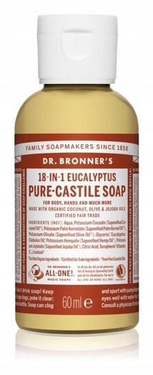 Доктор Мыло жидкое универсальное Bronner's Эвкалипт 60мл, Dr. Bronner's 
Доктор Мыло жидкое универсальное Bronner's Эвкалипт 60мл, Dr. Bronner's