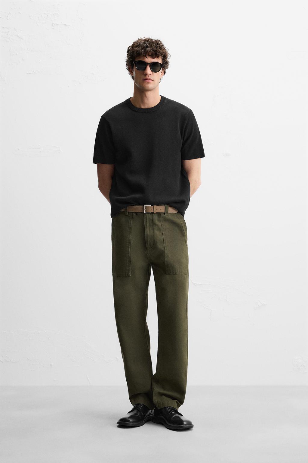 Трикотажная футболка свободного кроя ZARA, черный
Трикотажная футболка свободного кроя ZARA, черный