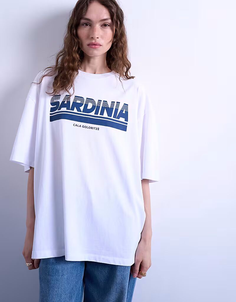 Футболка с принтом Sardinia свободного кроя белого цвета Topshop
Футболка с принтом Sardinia свободного кроя белого цвета Topshop
