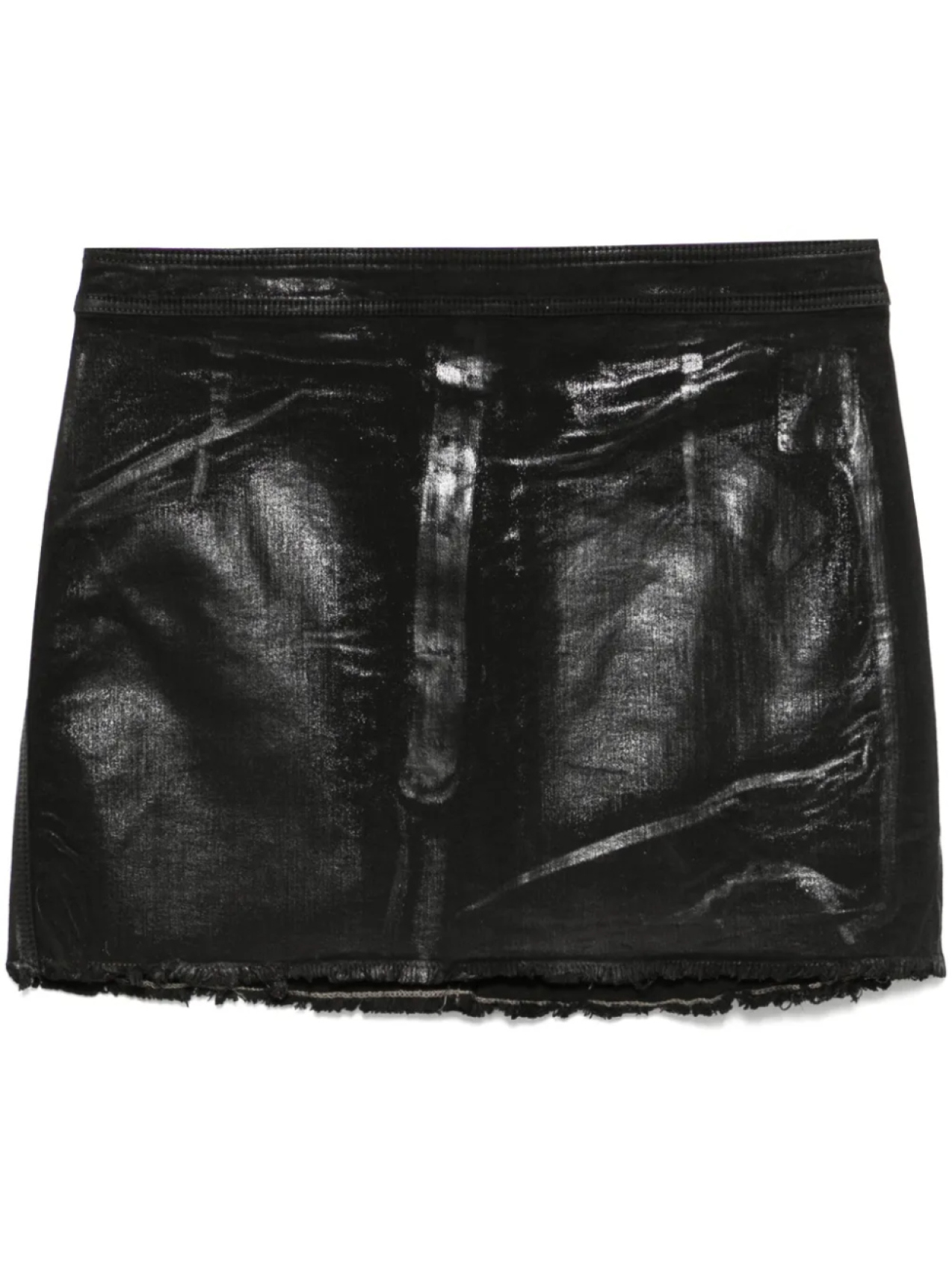 Мини-юбка с покрытием Rick Owens DRKSHDW, черный 
Мини-юбка с покрытием Rick Owens DRKSHDW, черный