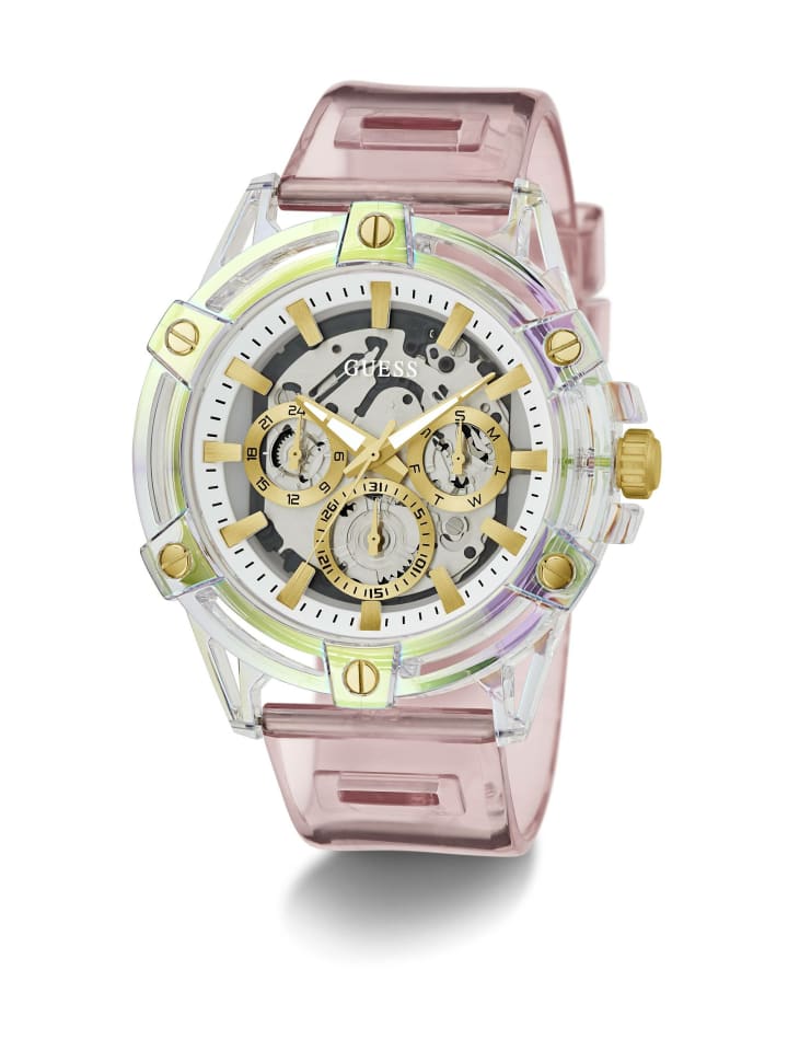 Guess Мужские аналоговые часы розового цвета
Guess Мужские аналоговые часы розового цвета