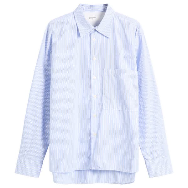 Рубашка в полоску с квадратным карманом для офиса Universal Works, синий
Рубашка в полоску с квадратным карманом для офиса Universal Works, синий