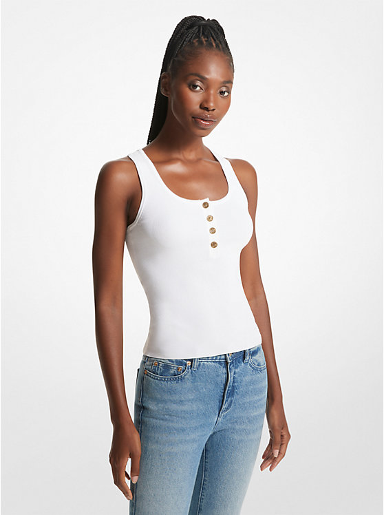 Вязаный рифленый топ-май Michael Kors, белый
Вязаный рифленый топ-май Michael Kors, белый