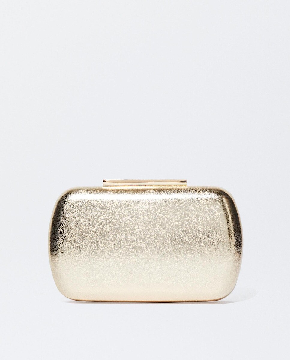 Сумка для вечеринки в стиле клатч, трансформируемая в сумку через плечо, с золотой застежкой на пуговицы Parfois, золотой