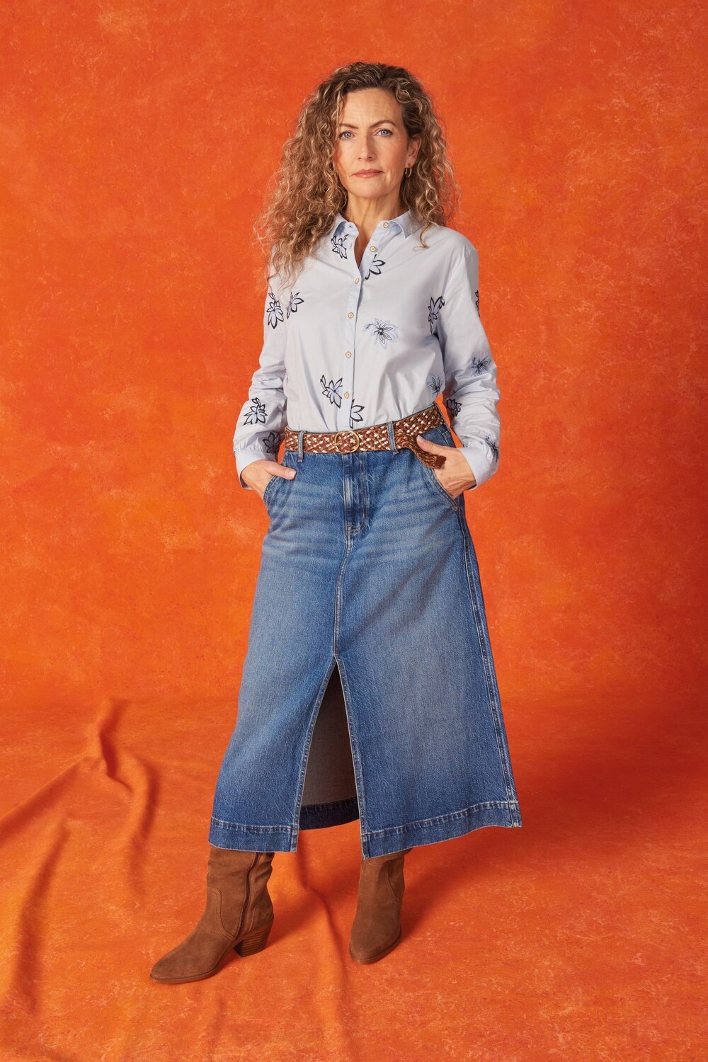 Джинсовая юбка миди Allie White Stuff, синий
Джинсовая юбка миди Allie White Stuff, синий