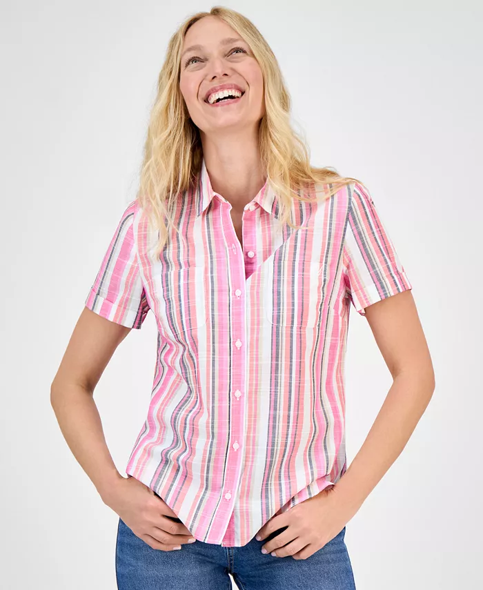 Женская полосатая рубашка в стиле кэмп Nautica Jeans, мультиколор
Женская полосатая рубашка в стиле кэмп Nautica Jeans, мультиколор