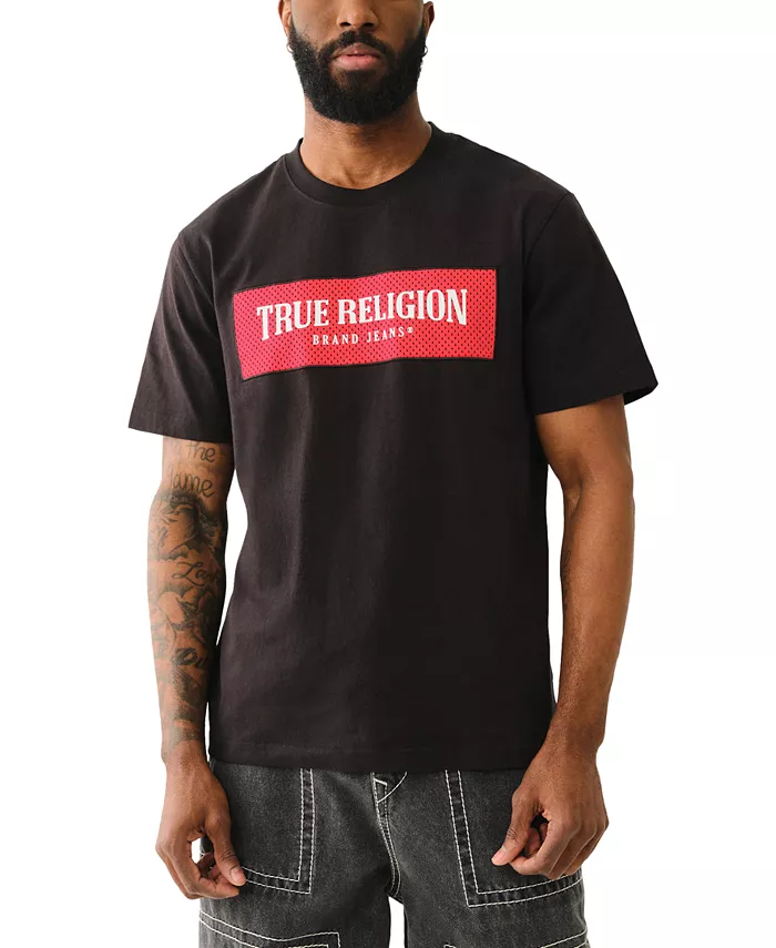 Мужская футболка с принтом Box Logo True Religion, черный 
Мужская футболка с принтом Box Logo True Religion, черный