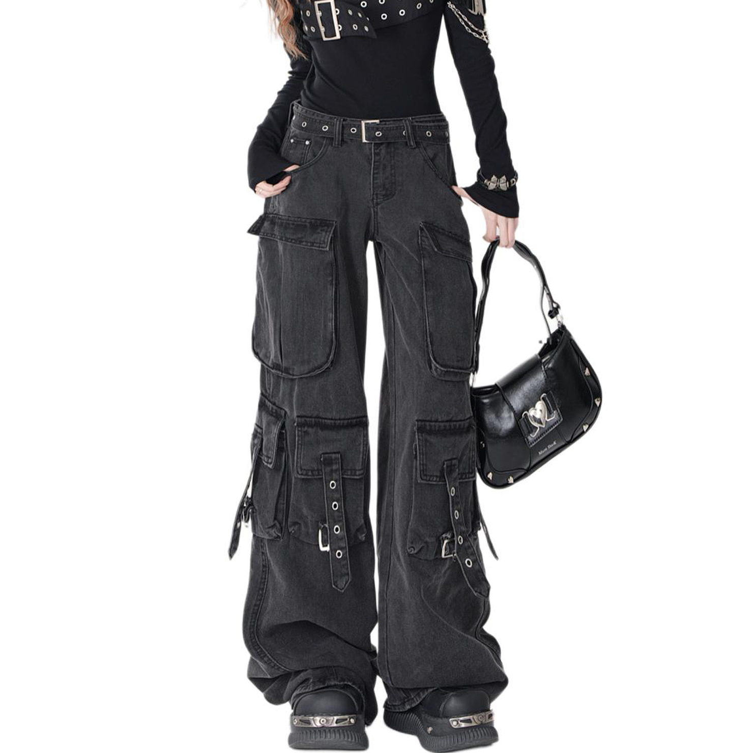 Pirkadat Грузовые штаны унисекс черные
Pirkadat Грузовые штаны унисекс черные