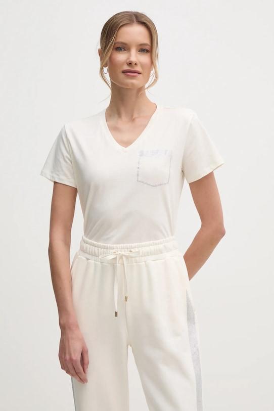 Хлопковая футболка Liu Jo, бежевый
Хлопковая футболка Liu Jo, бежевый