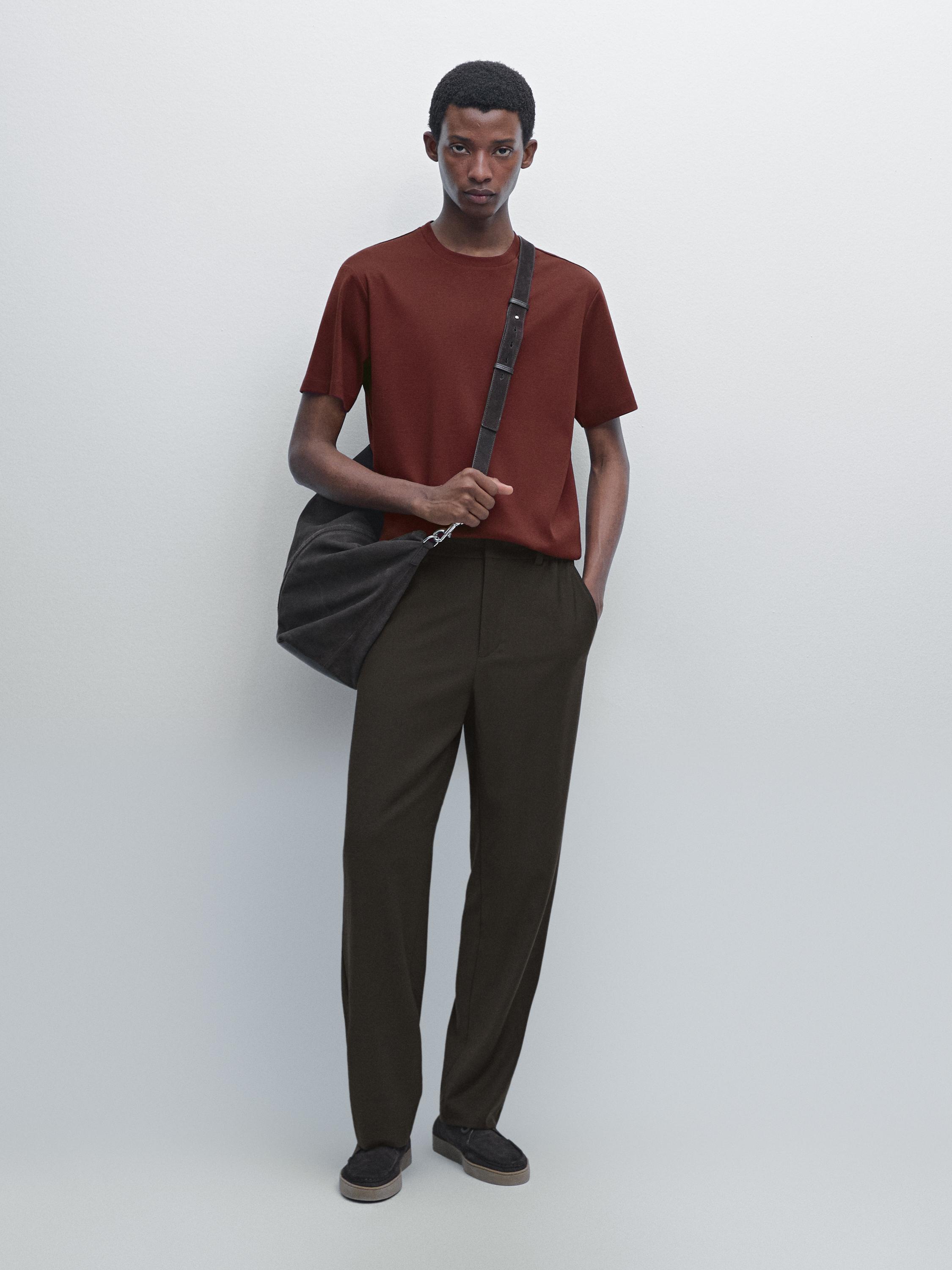 Футболка из 100% мерсеризованного хлопка Massimo Dutti, бордовый
Футболка из 100% мерсеризованного хлопка Massimo Dutti, бордовый