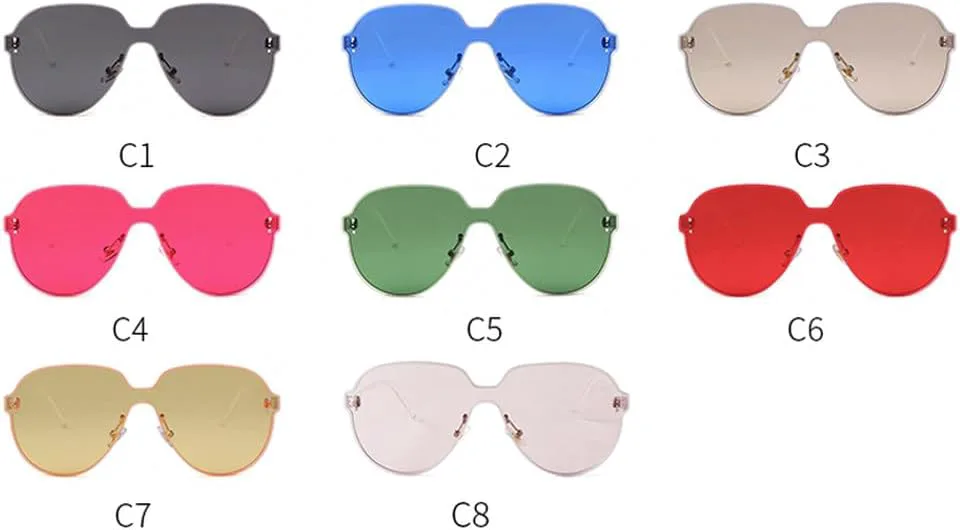 Винтажные цельные солнцезащитные очки большого размера в стиле ретро, без оправы, для путешествий и вождения, защита от УФ-излучения UV400, для лета TKKTLLT, C2
Винтажные цельные солнцезащитные очки большого размера в стиле ретро, без оправы, для путешествий и вождения, защита от УФ-излучения UV400, для лета TKKTLLT, C2