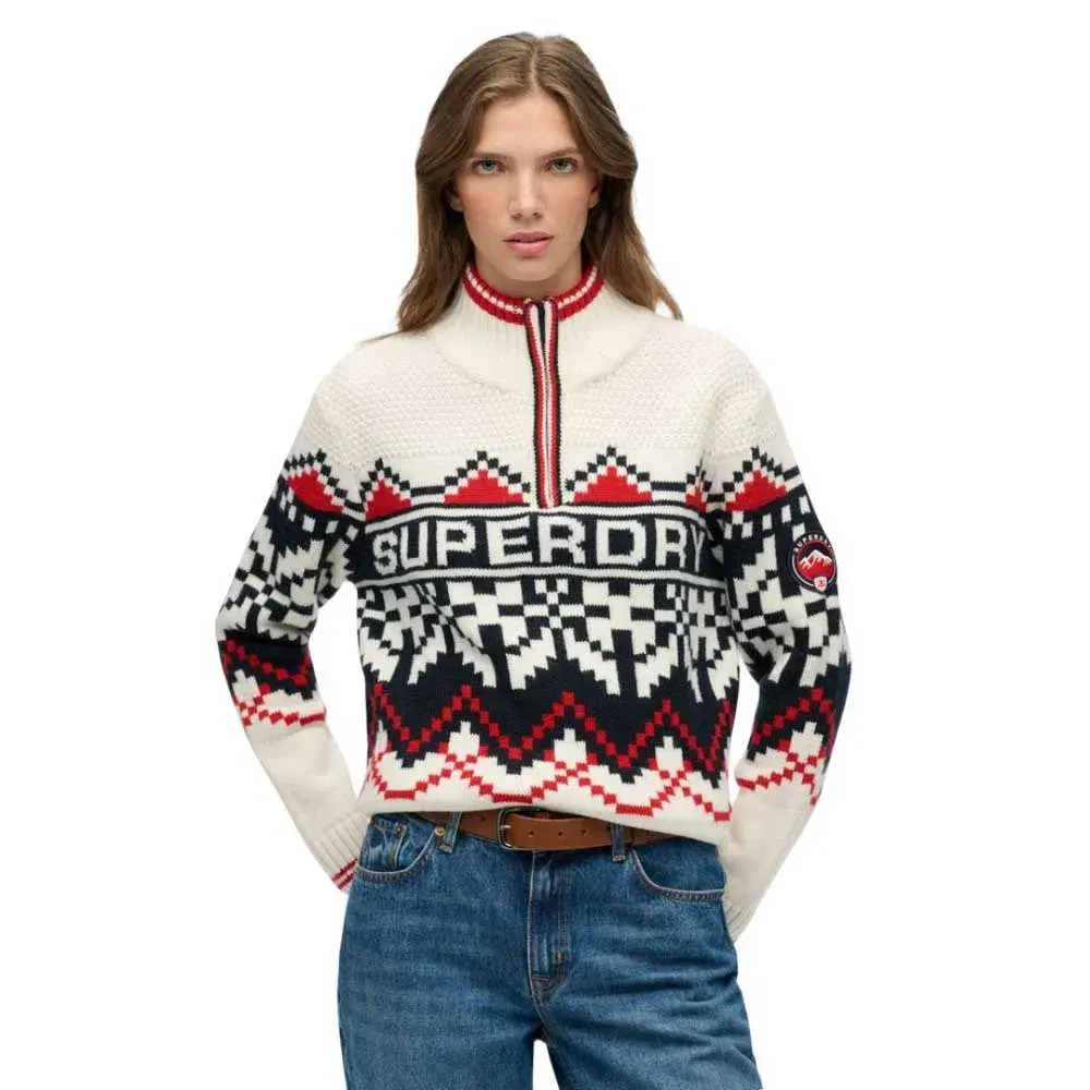 Свитер Superdry Intarsia half zip, белый
Свитер Superdry Intarsia half zip, белый