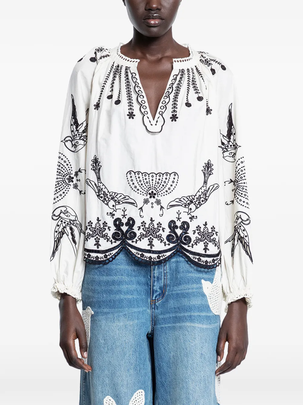 Блузка с V-образным вырезом Sea, белый
Блузка с V-образным вырезом Sea, белый