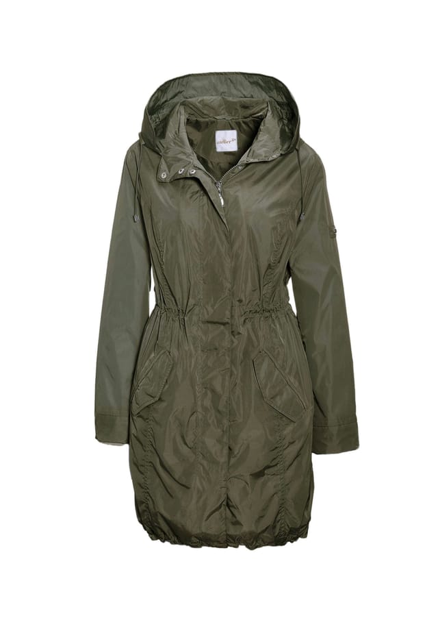 Модная легкая парка-дождевик из функционального материала. Goldner, зеленый 
Модная легкая парка-дождевик из функционального материала. Goldner, зеленый
