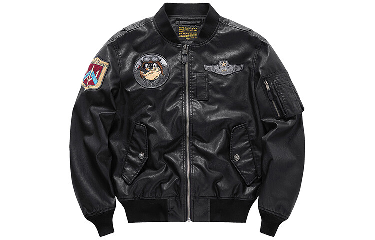 VIP мужская кожаная куртка, Черный 
VIP мужская кожаная куртка, Черный