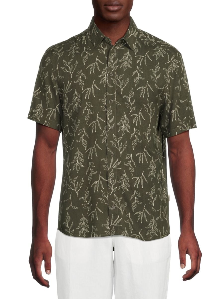 Рубашка из вискозы с принтом листьев Ace Blend, цвет Olive Night
Рубашка из вискозы с принтом листьев Ace Blend, цвет Olive Night