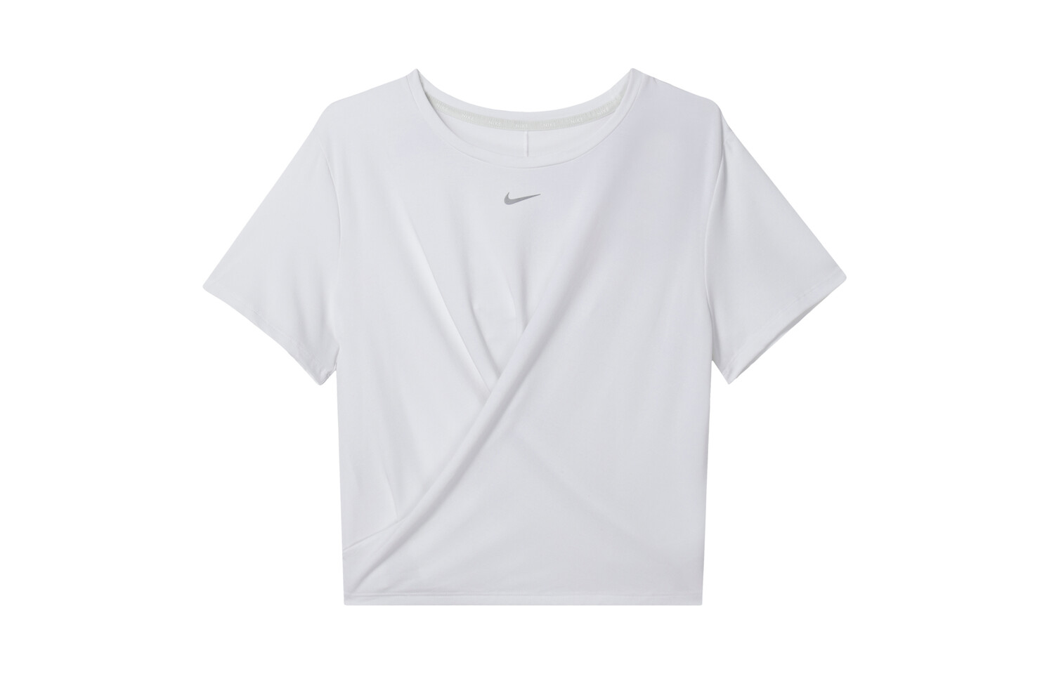 Укороченный топ Dri-Fit женский белый Nike 
Укороченный топ Dri-Fit женский белый Nike