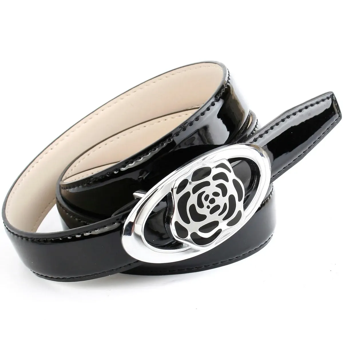 Кожаный ремень Anthoni Crown из лакированной кожи с эксклюзивной пряжкой, черный
Кожаный ремень Anthoni Crown из лакированной кожи с эксклюзивной пряжкой, черный