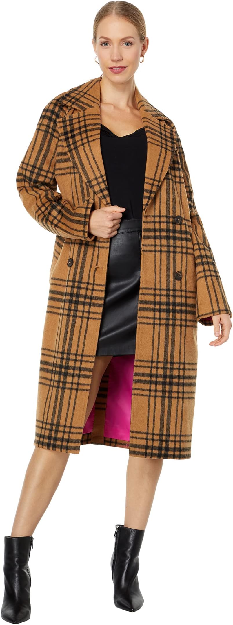 Пальто Avec Les Filles Belted Plaid Coat, цвет Camel/Black
Пальто Avec Les Filles Belted Plaid Coat, цвет Camel/Black