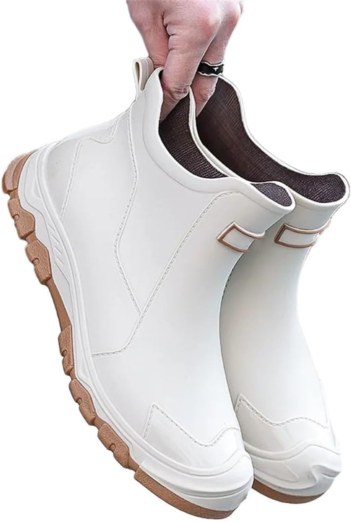 Мужские резиновые сапоги для дождя, водонепроницаемые и защищающие от влаги, короткие противоскользящие рыболовные резиновые сапоги, рабочая резиновая обувь Generic, белый
Мужские резиновые сапоги для дождя, водонепроницаемые и защищающие от влаги, короткие противоскользящие рыболовные резиновые сапоги, рабочая резиновая обувь Generic, белый