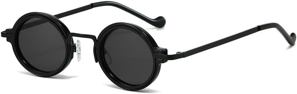 Винтажные солнцезащитные очки в металлической оправе, маленькие круглые, с защитой от УФ-излучения UV400, в стиле Y2K, для вождения, панк-стиль, для женщин и мужчин KTUCN, Black-black
Винтажные солнцезащитные очки в металлической оправе, маленькие круглые, с защитой от УФ-излучения UV400, в стиле Y2K, для вождения, панк-стиль, для женщин и мужчин KTUCN, Black-black