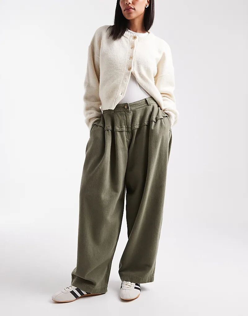 Супер свободные брюки ASOS DESIGN со швами цвета стираного хаки
Супер свободные брюки ASOS DESIGN со швами цвета стираного хаки