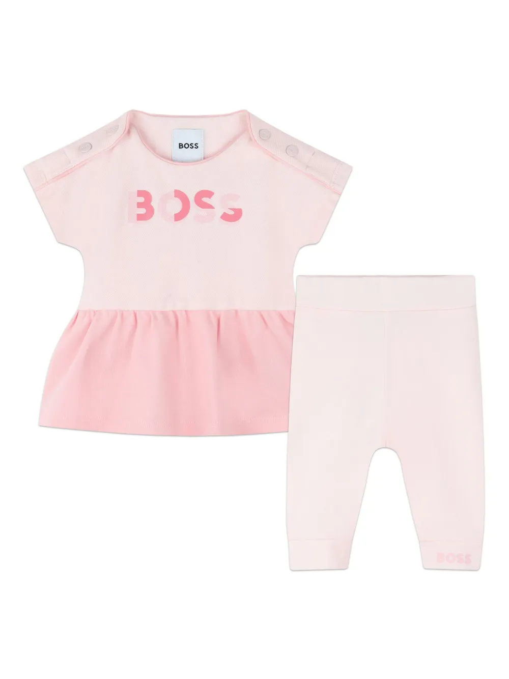 Комплект из платья и легинсов с логотипом BOSS Kidswear, розовый
Комплект из платья и легинсов с логотипом BOSS Kidswear, розовый