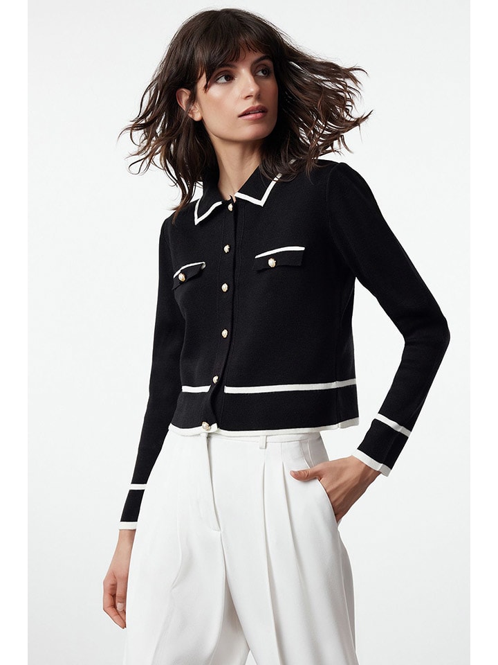 Кардиган trendyol, черный/белый
Кардиган trendyol, черный/белый