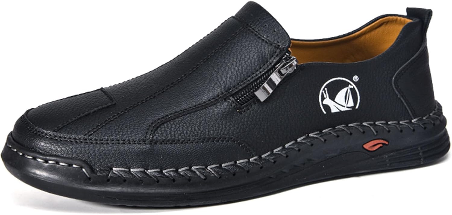 Мужские классические деловые кожаные лоферы на молнии, ручная прошивка, винтажные, легкие, стойкие к скольжению, износостойкие, повседневные обувь Zppordmr, черный
Мужские классические деловые кожаные лоферы на молнии, ручная прошивка, винтажные, легкие, стойкие к скольжению, износостойкие, повседневные обувь Zppordmr, черный