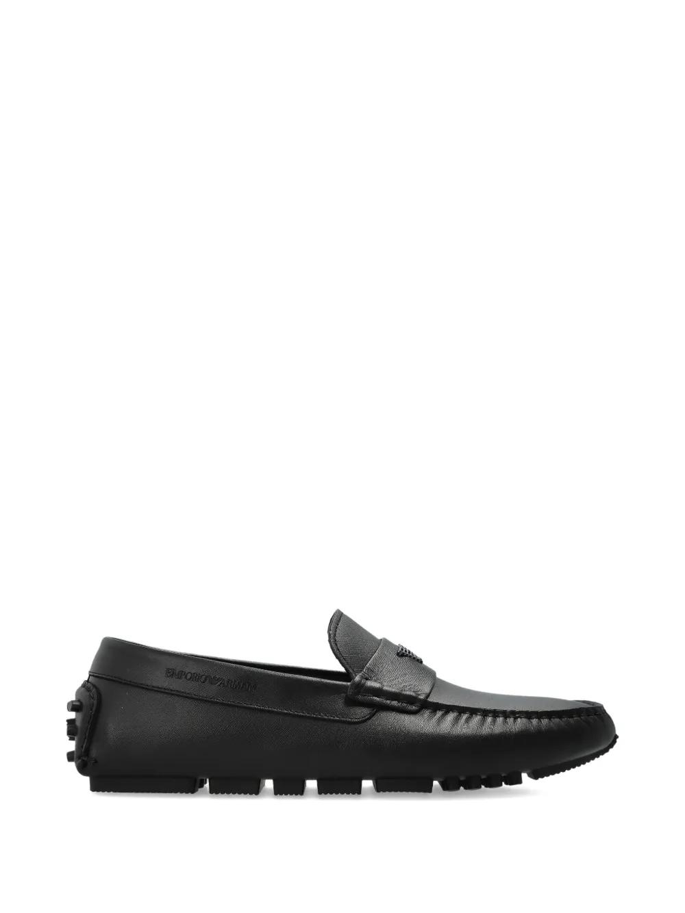 Кожаные лоферы с логотипом Emporio Armani, черный
Кожаные лоферы с логотипом Emporio Armani, черный