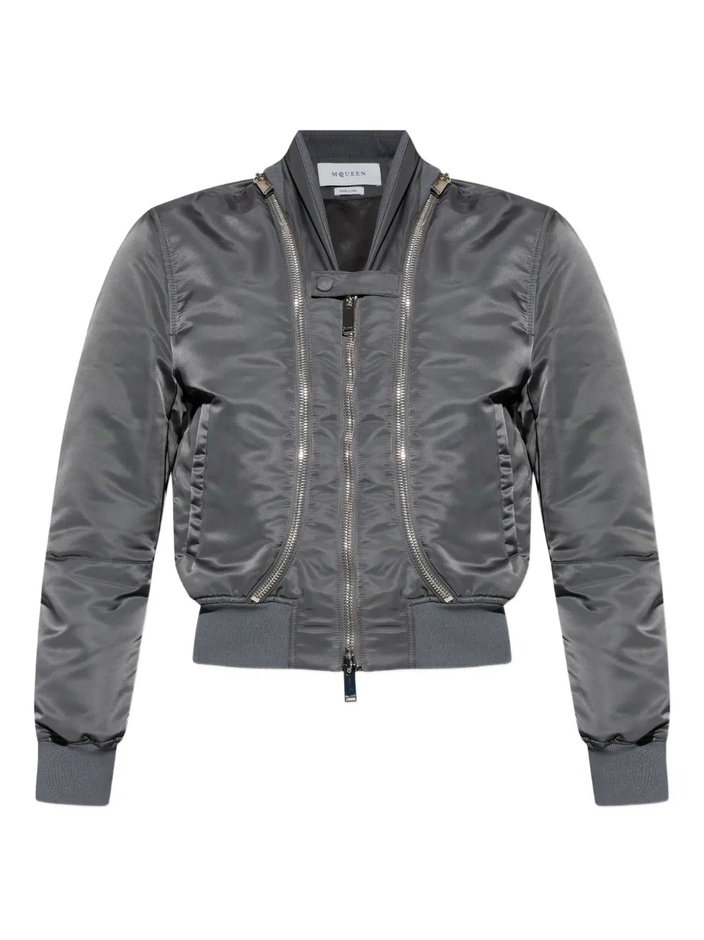 Куртка-бомбер с двойной молнией Alexander McQueen, серый
Куртка-бомбер с двойной молнией Alexander McQueen, серый