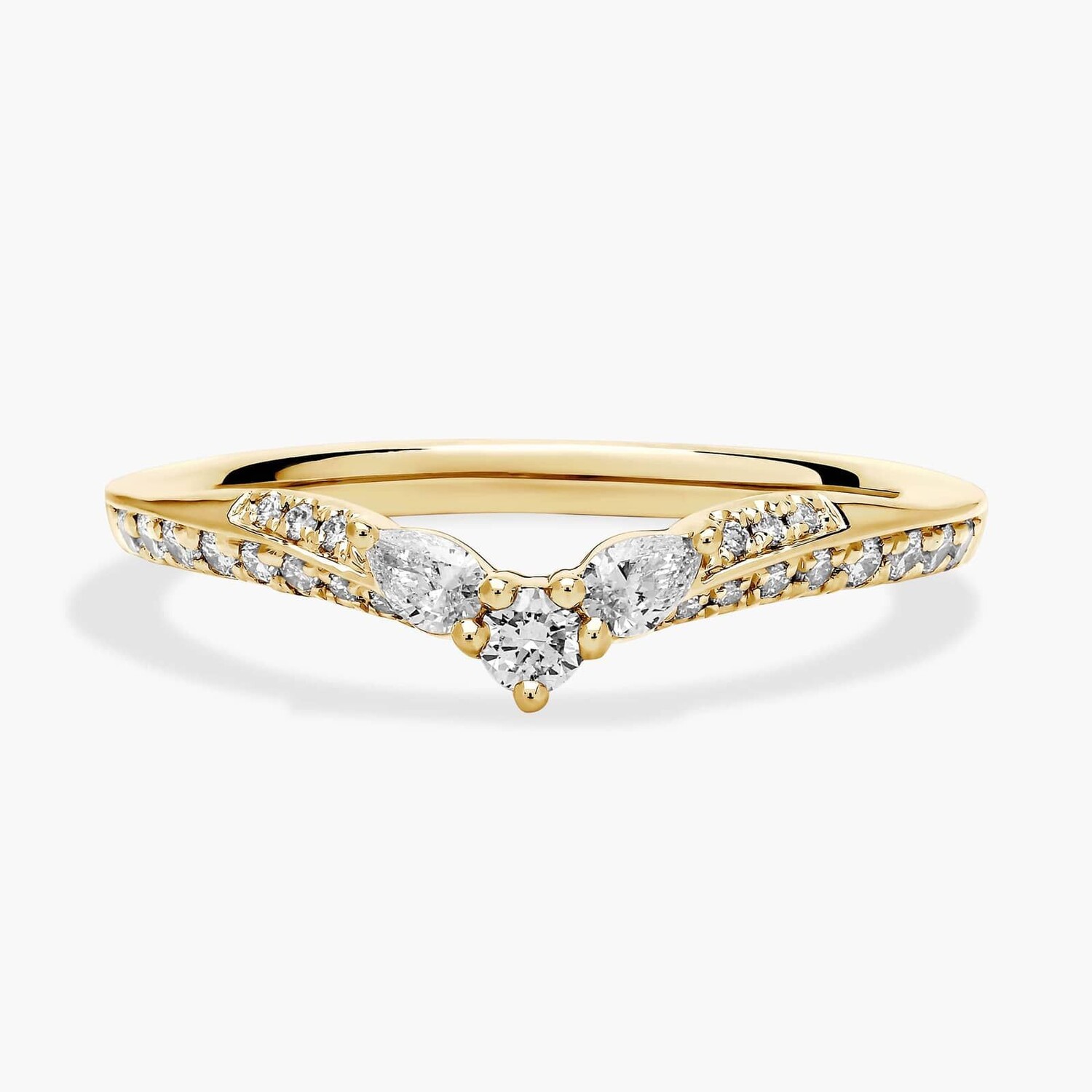 Романтичное кольцо с бриллиантовым паве в форме крылатой груши из 14-каратного желтого золота (1/3 карата). Blue Nile
Романтичное кольцо с бриллиантовым паве в форме крылатой груши из 14-каратного желтого золота (1/3 карата). Blue Nile