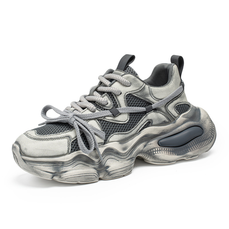 TONYBEAR Серые мужские массивные низкие кросовки с противоскользящей подошвой, устойчивые к истиранию, дышащие, увеличивающие рост, цвет Gray
TONYBEAR Серые мужские массивные низкие кросовки с противоскользящей подошвой, устойчивые к истиранию, дышащие, увеличивающие рост, цвет Gray