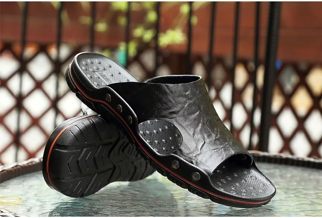 Мужские слайд-сандалии с открытым носком, противоскользящие, удобные, кожаные домашние тапочки для мужчин, летние, легкие NANXIN&LOVE, черный
Мужские слайд-сандалии с открытым носком, противоскользящие, удобные, кожаные домашние тапочки для мужчин, летние, легкие NANXIN&LOVE, черный