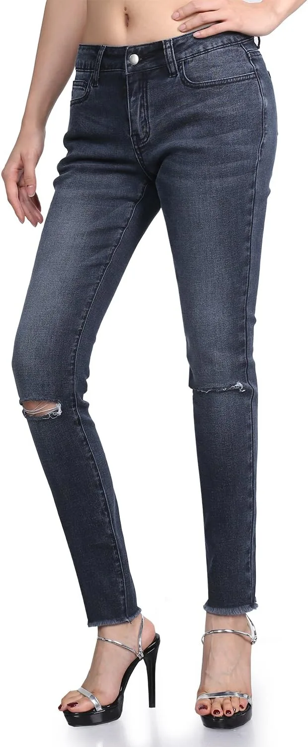 Джинсы женские Skinny Made by Emma темно-синие Sandwashed Distressed
Джинсы женские Skinny Made by Emma темно-синие Sandwashed Distressed