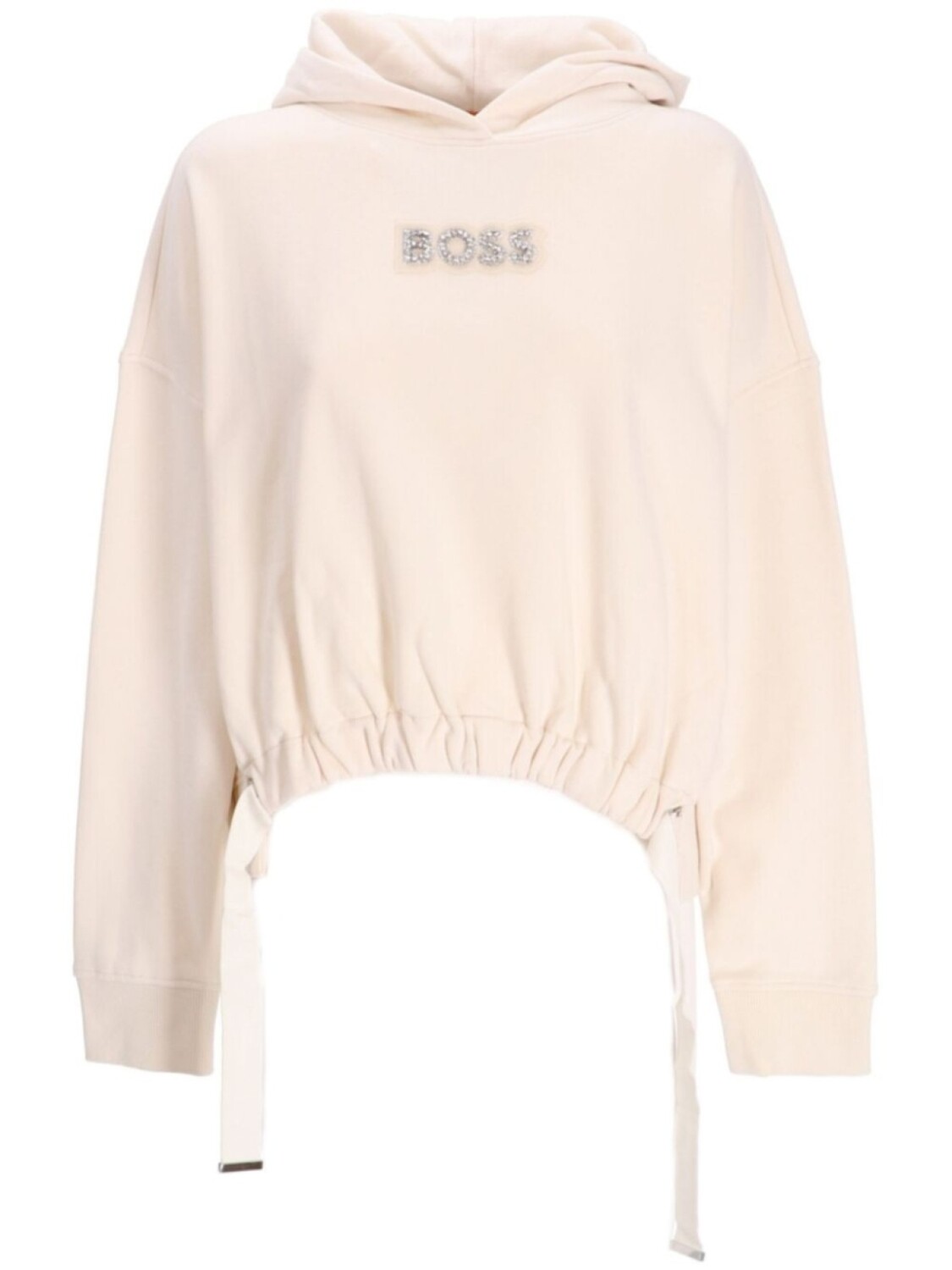 Толстовка с капюшоном и аппликацией логотипа BOSS, нейтральный цвет 
Толстовка с капюшоном и аппликацией логотипа BOSS, нейтральный цвет