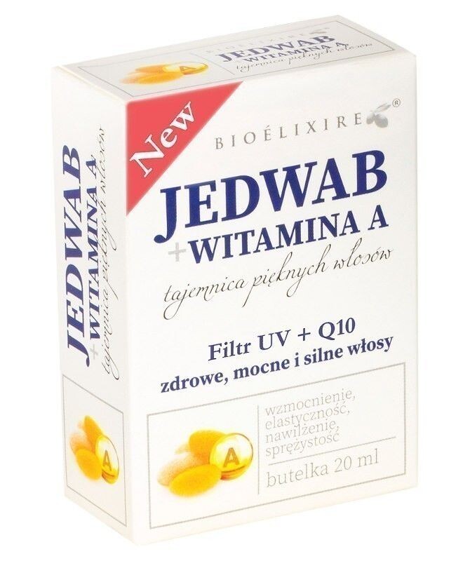 Bioelixire Jedwab z Witaminą A, Q10 i UV сыворотка для волос, 20 ml
Bioelixire Jedwab z Witaminą A, Q10 i UV сыворотка для волос, 20 ml