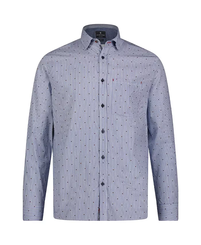 Мужская голубая с полоской рубашка с длинным рукавом Luchiano Visconti, синий
Мужская голубая с полоской рубашка с длинным рукавом Luchiano Visconti, синий