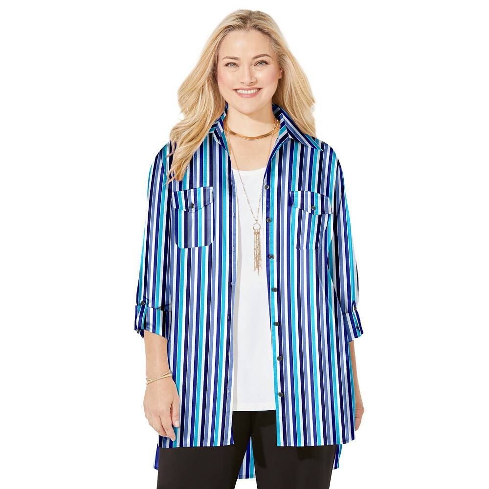Женская рубашка больших размеровCatherines Liz&me Camp, цвет French Blue Vertical
Женская рубашка больших размеровCatherines Liz&me Camp, цвет French Blue Vertical