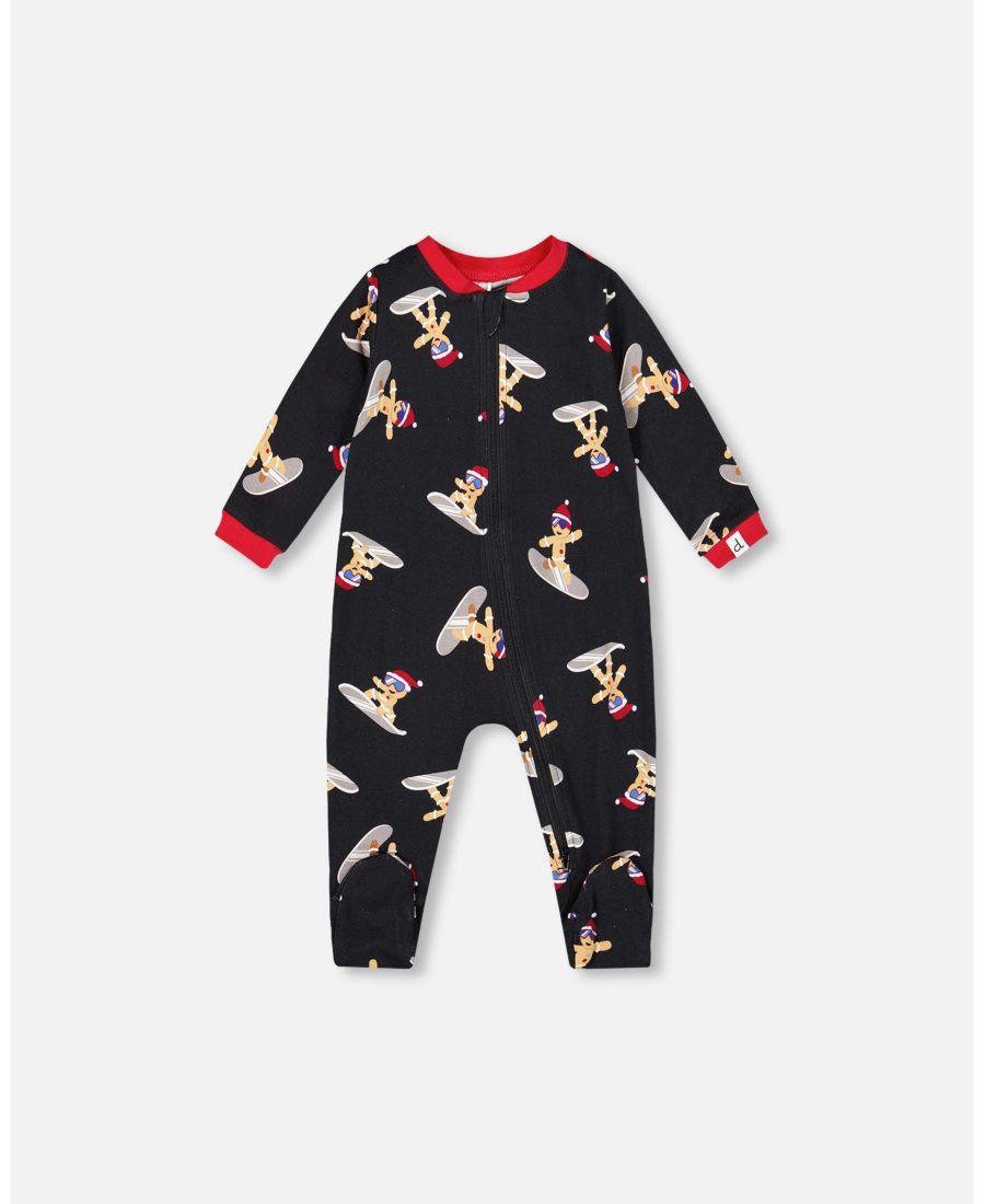 Детская хлопковая пижама-комбинезон для мальчика, черная, с принтом "печенье" - для малышей Deux par Deux, Black cookie print
Детская хлопковая пижама-комбинезон для мальчика, черная, с принтом "печенье" - для малышей Deux par Deux, Black cookie print