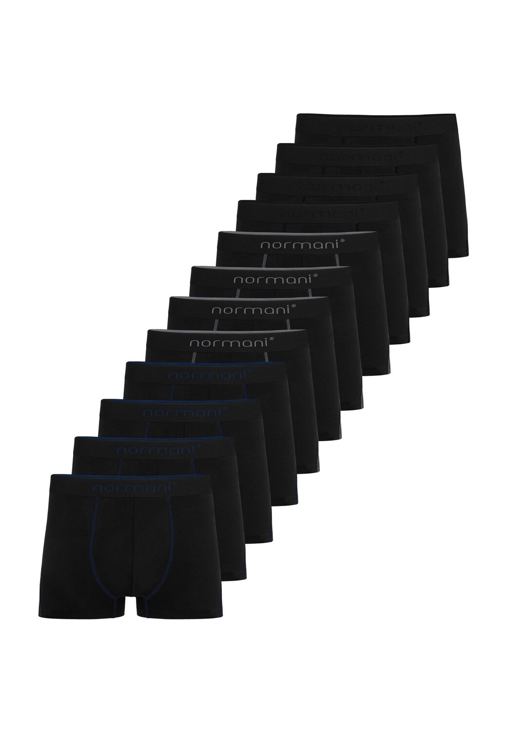 12 мужских хлопковых боксеров normani, темно-синий
12 мужских хлопковых боксеров normani, темно-синий