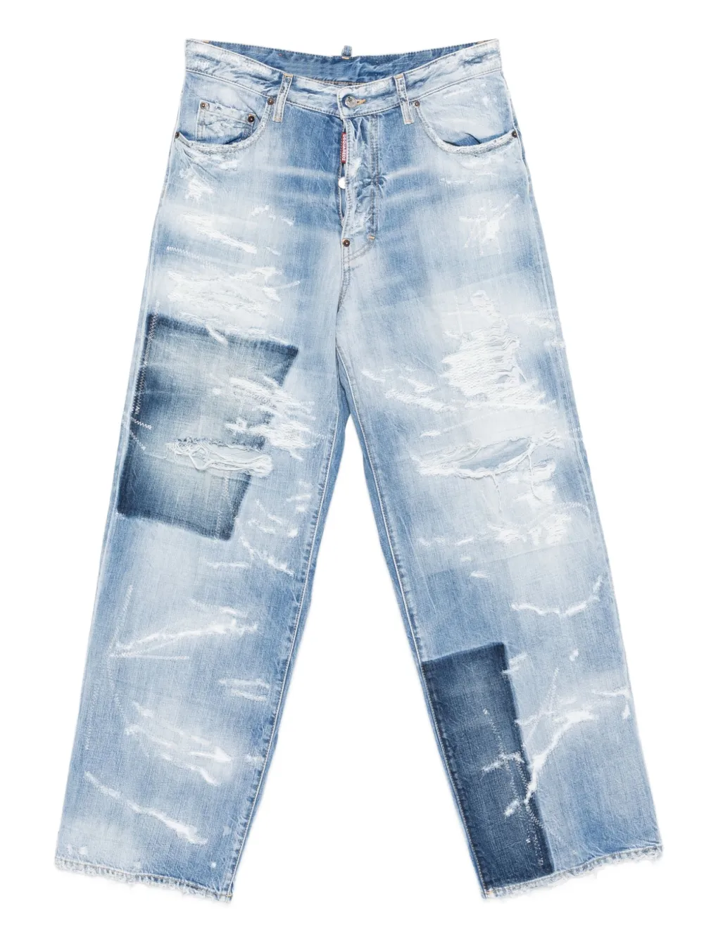 Джинсы в технике пэчворк с эффектом потертости DSQUARED2, синий
Джинсы в технике пэчворк с эффектом потертости DSQUARED2, синий