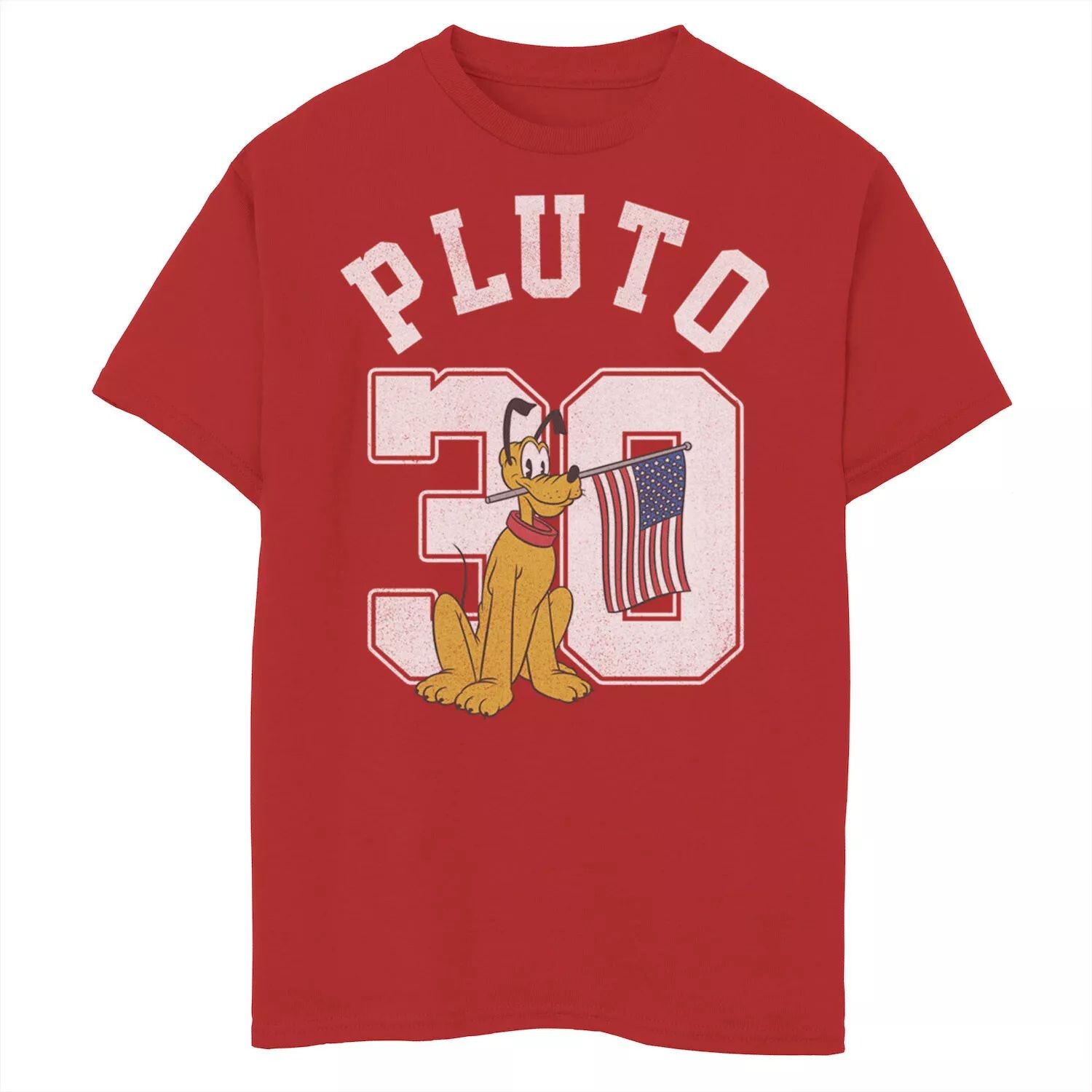 Футболка с американским флагом Disney для мальчиков 8–20 лет «Плутон» и «Микки и друзья» Licensed Character